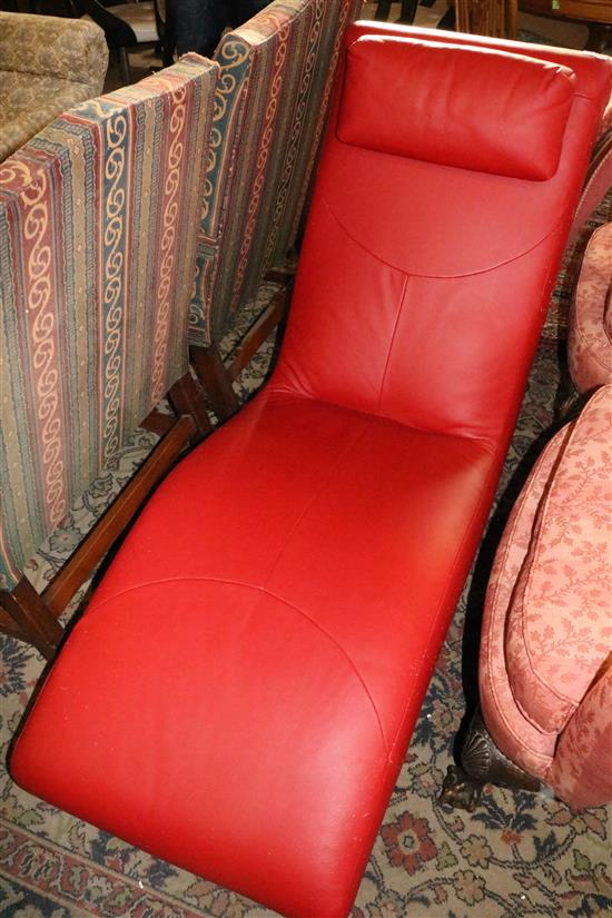 Italian red leather couch